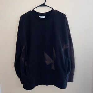 Zenana outfitters tie dye black sweater y2k longsleeve jacket with front pockets